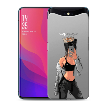 Силиконовый чехол на OPPO Find X с принтом Женские принты Силиконовый чехол на OPPO Find X с принтом Женские принты