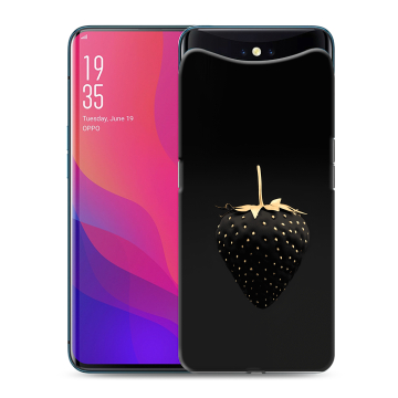 Силиконовый чехол на OPPO Find X с принтом Черная клубника