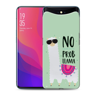 Силиконовый чехол на OPPO Find X с принтом Лама Силиконовый чехол на OPPO Find X с принтом Лама