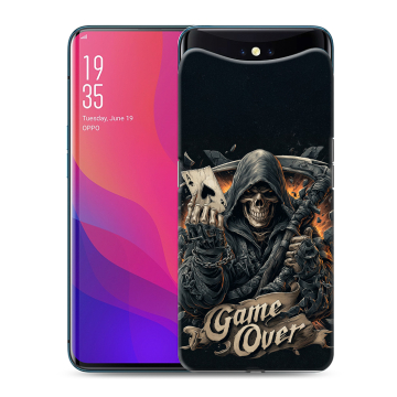 Силиконовый чехол на OPPO Find X с принтом Скелет карты