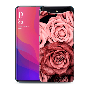 Силиконовый чехол на OPPO Find X с принтом Цветы розы