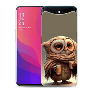 Силиконовый чехол на OPPO Find X с принтом Сова Силиконовый чехол на OPPO Find X с принтом Сова