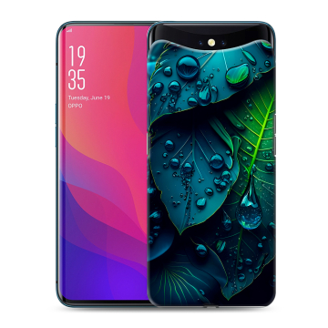 Силиконовый чехол на OPPO Find X с принтом Листья Силиконовый чехол на OPPO Find X с принтом Листья
