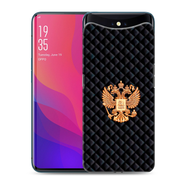 Силиконовый чехол на OPPO Find X с принтом Герб России принт