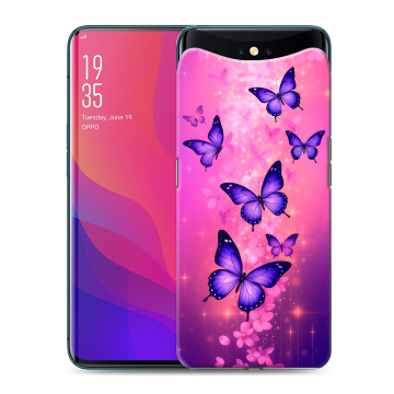Силиконовый чехол на OPPO Find X с принтом Бабочки Силиконовый чехол на OPPO Find X с принтом Бабочки