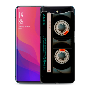 Силиконовый чехол на OPPO Find X с принтом Кассета