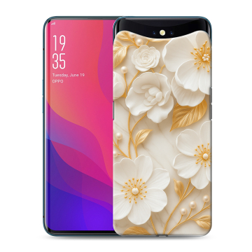 Силиконовый чехол на OPPO Find X с принтом Цветы Силиконовый чехол на OPPO Find X с принтом Цветы