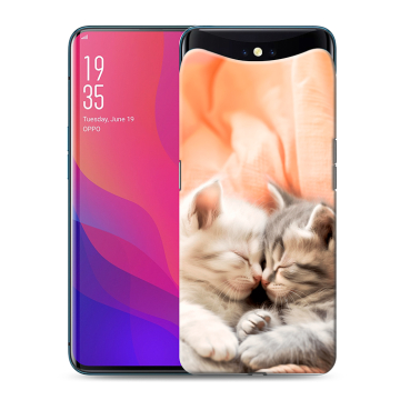 Силиконовый чехол на OPPO Find X с принтом Котята