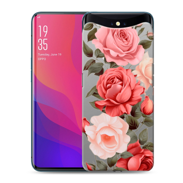 Силиконовый чехол на OPPO Find X с принтом Розы