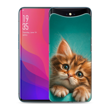 Силиконовый чехол на OPPO Find X с принтом котенок Силиконовый чехол на OPPO Find X с принтом котенок