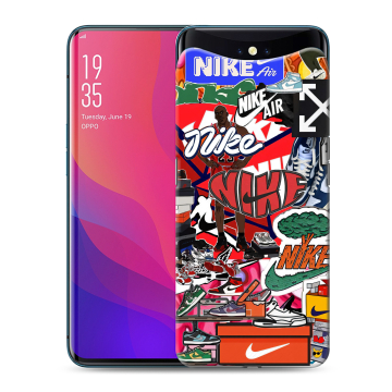 Силиконовый чехол на OPPO Find X с принтом Найк Nike яркий Силиконовый чехол на OPPO Find X с принтом Найк Nike яркий