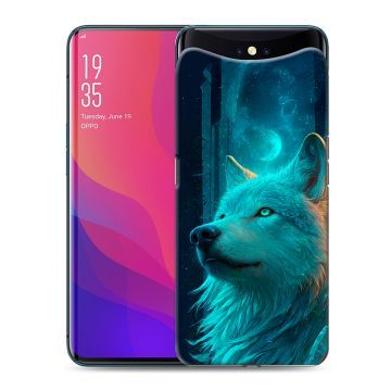 Силиконовый чехол на OPPO Find X с принтом бабочки саккура