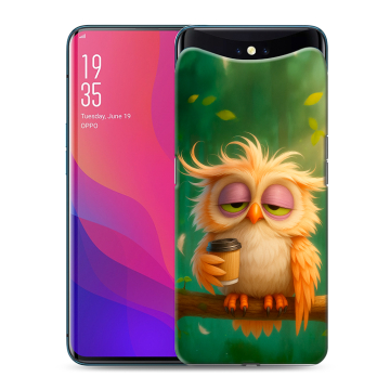 Силиконовый чехол на OPPO Find X с принтом сова