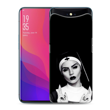 Силиконовый чехол на OPPO Find X с принтом монашка