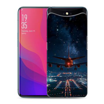 Силиконовый чехол на OPPO Find X с принтом самолет Силиконовый чехол на OPPO Find X с принтом самолет