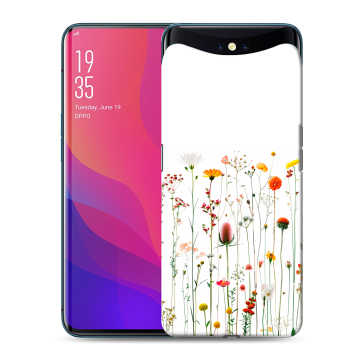 Силиконовый чехол на OPPO Find X с принтом цветы Силиконовый чехол на OPPO Find X с принтом цветы