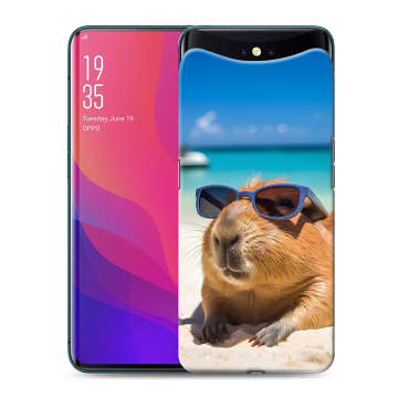 Силиконовый чехол на OPPO Find X с принтом Капибара