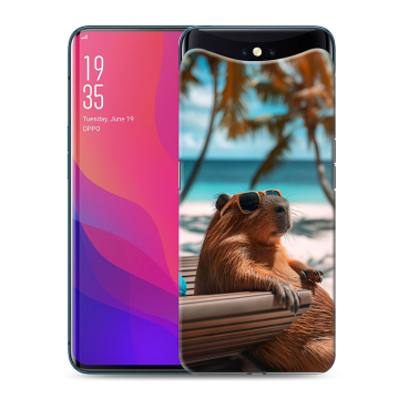 Силиконовый чехол на OPPO Find X с принтом Капибара Силиконовый чехол на OPPO Find X с принтом Капибара