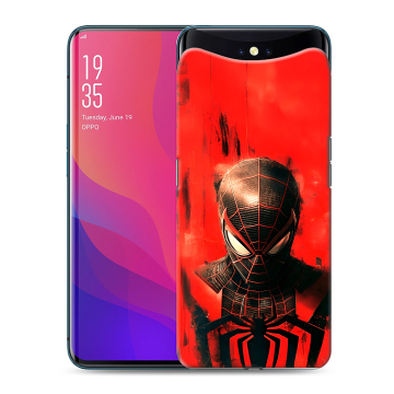 Силиконовый чехол на OPPO Find X с принтом человек паук spiderman Силиконовый чехол на OPPO Find X с принтом человек паук spiderman