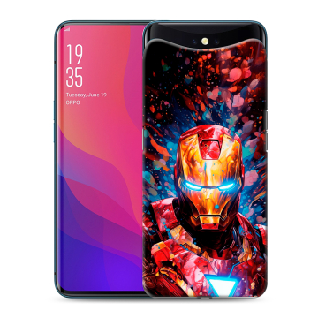 Силиконовый чехол на OPPO Find X с принтом Железный человек Ironman Силиконовый чехол на OPPO Find X с принтом Железный человек Ironman
