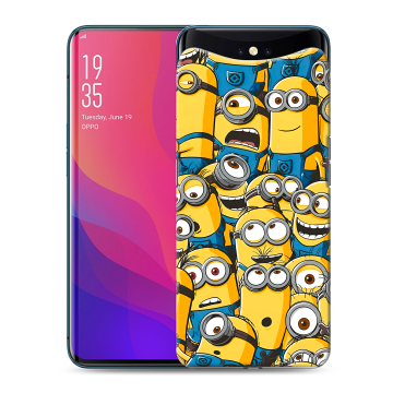 Силиконовый чехол на OPPO Find X с принтом Миньоны Силиконовый чехол на OPPO Find X с принтом Миньоны
