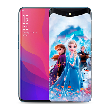 Силиконовый чехол на OPPO Find X с принтом Холодное сердце Frozen Силиконовый чехол на OPPO Find X с принтом Холодное сердце Frozen