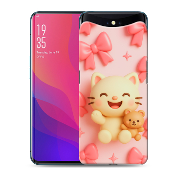 Силиконовый чехол на OPPO Find X с принтом для девочек
