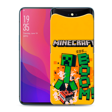 Силиконовый чехол на OPPO Find X с принтом Майнкрафт Minecraft Силиконовый чехол на OPPO Find X с принтом Майнкрафт Minecraft