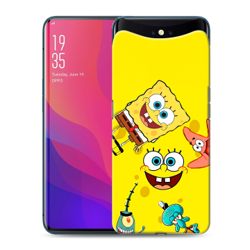 Силиконовый чехол на OPPO Find X с принтом Спанч боб Спанчбоб