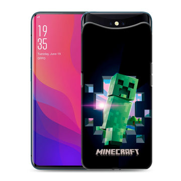 Силиконовый чехол на OPPO Find X с принтом Майнкрафт Minecraft Силиконовый чехол на OPPO Find X с принтом Майнкрафт Minecraft