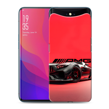 Силиконовый чехол на OPPO Find X с принтом Мерседес Mercedes AMG