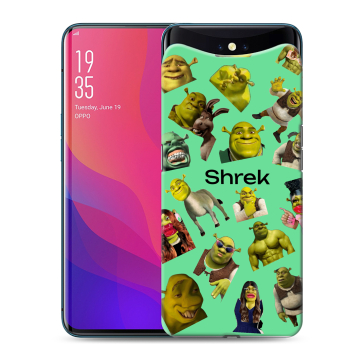 Силиконовый чехол на OPPO Find X с принтом Шрек Shrek