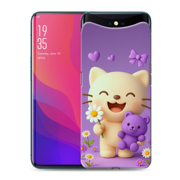 Силиконовый чехол на OPPO Find X с принтом для девочек