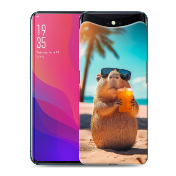 Силиконовый чехол на OPPO Find X с принтом Капибара