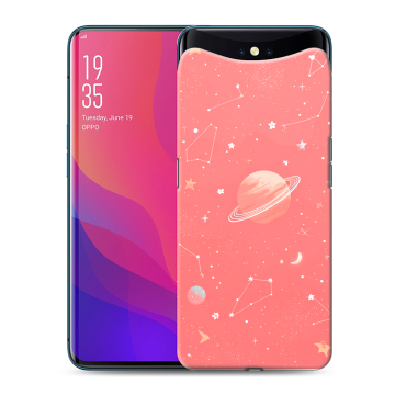 Силиконовый чехол на OPPO Find X с принтом Розовый космос