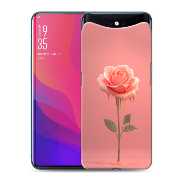 Силиконовый чехол на OPPO Find X с принтом Розовая роза