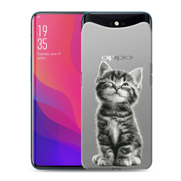 Силиконовый чехол на OPPO Find X с принтом Котенок