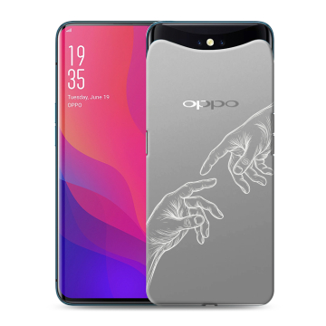 Силиконовый чехол на OPPO Find X с принтом Сотворение мира