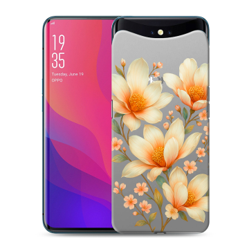 Силиконовый чехол на OPPO Find X с принтом Цветы