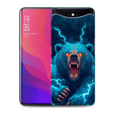 Силиконовый чехол на OPPO Find X с принтом Медведь