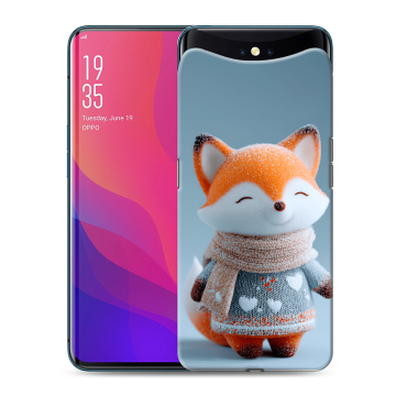 Силиконовый чехол на OPPO Find X с принтом Лиса