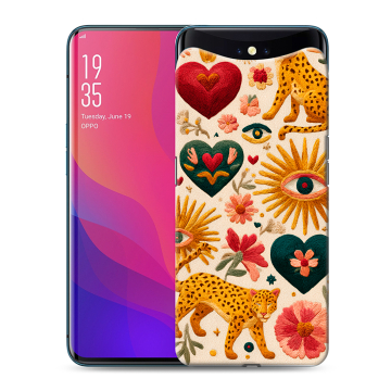 Силиконовый чехол на OPPO Find X с принтом Модный принт