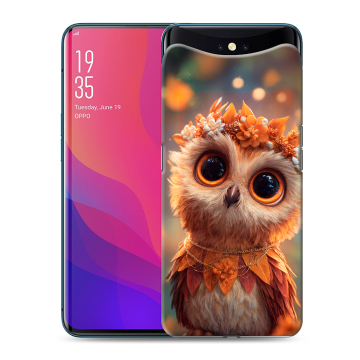 Силиконовый чехол на OPPO Find X с принтом Милая сова