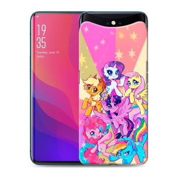 Силиконовый чехол на OPPO Find X с принтом My little pony Дружба чудо Силиконовый чехол на OPPO Find X с принтом My little pony Дружба чудо