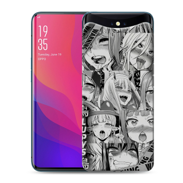 Силиконовый чехол на OPPO Find X с принтом Ahegao Ахегао Аниме
