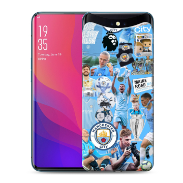 Силиконовый чехол на OPPO Find X с принтом Man City Манчестер Сити