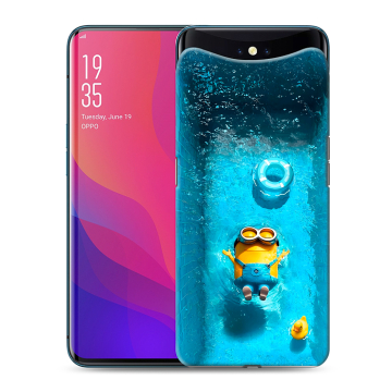 Силиконовый чехол на OPPO Find X с принтом Миньоны