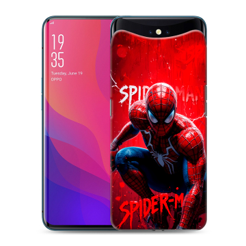 Силиконовый чехол на OPPO Find X с принтом Spiderman Человек паук