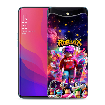 Силиконовый чехол на OPPO Find X с принтом Roblox Роблокс