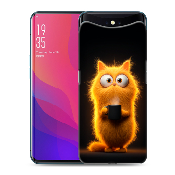 Силиконовый чехол на OPPO Find X с принтом Смешной кот Силиконовый чехол на OPPO Find X с принтом Смешной кот